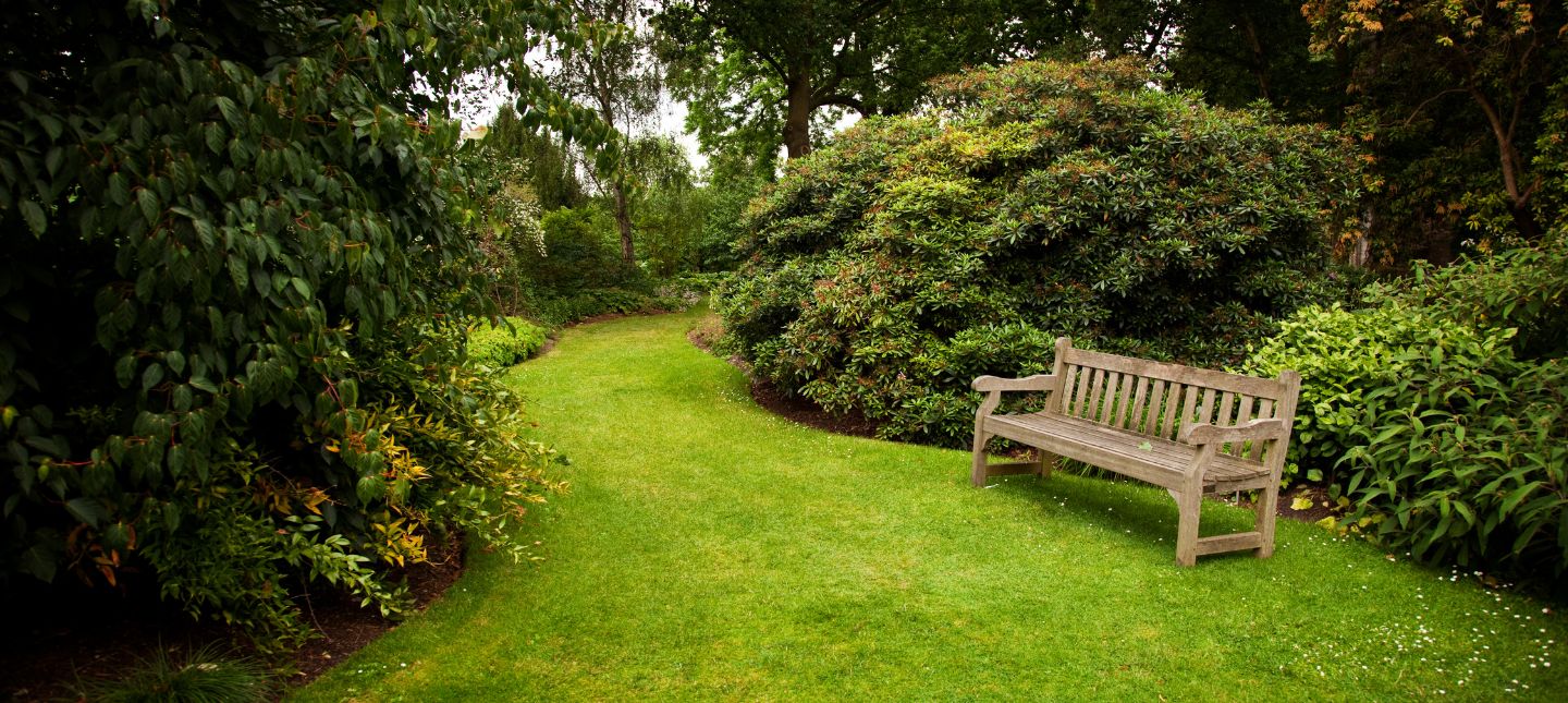 Geschützter Garten vor dem Wind