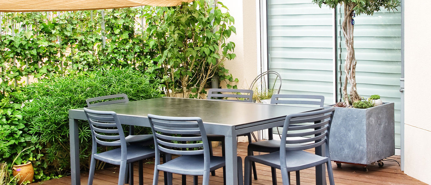 Verschiedene Terrassenstile
