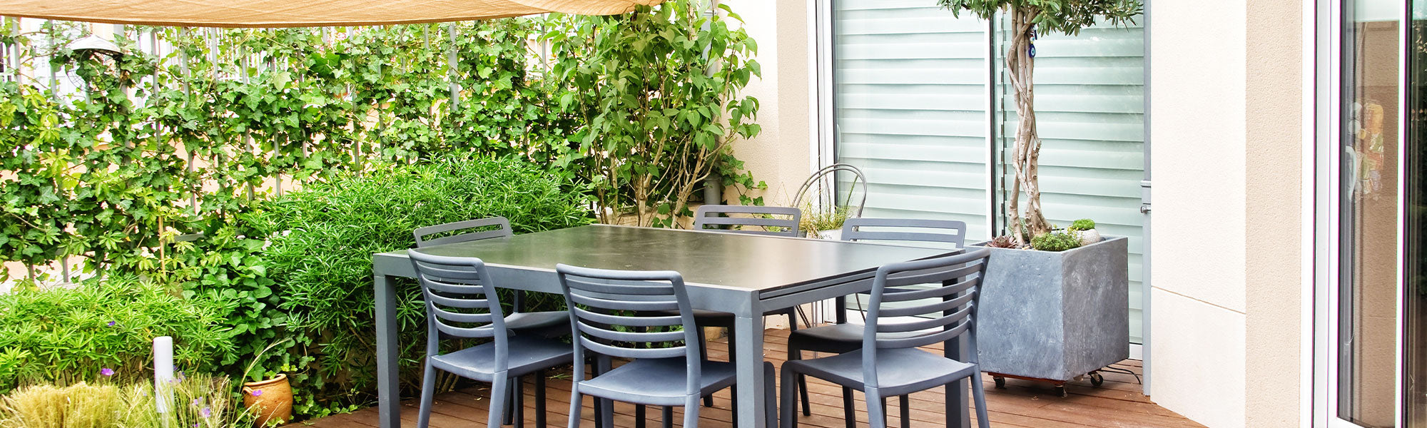 Verschiedene Terrassenstile