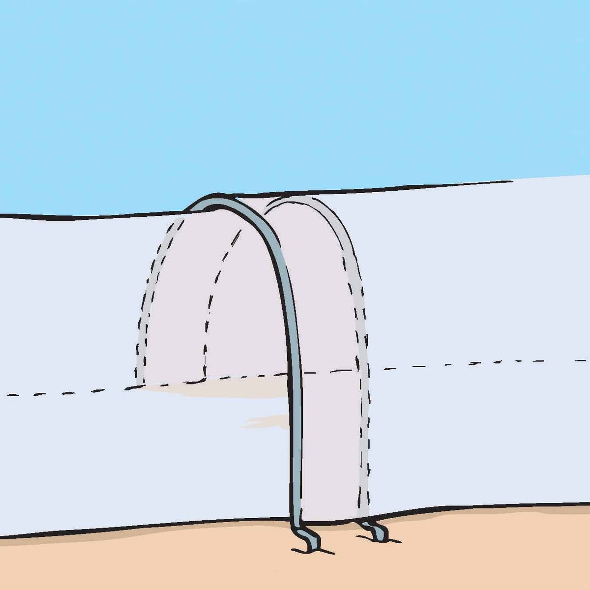  - Tunnel Akkordeon vormontiert - Kulturmaterial für den Gemüsegarten