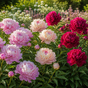 Trio rosa und rote Pfingstrosen -  - Willemse