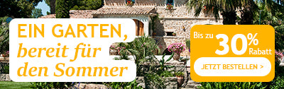 Ein Garten, bereit für den Sommer bis zu 30 % Rabatt!