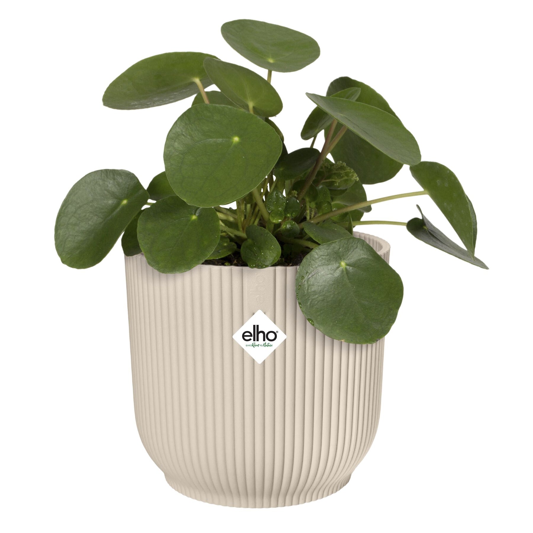 Elho Blumentopf Vibes fold rund leinenweiß