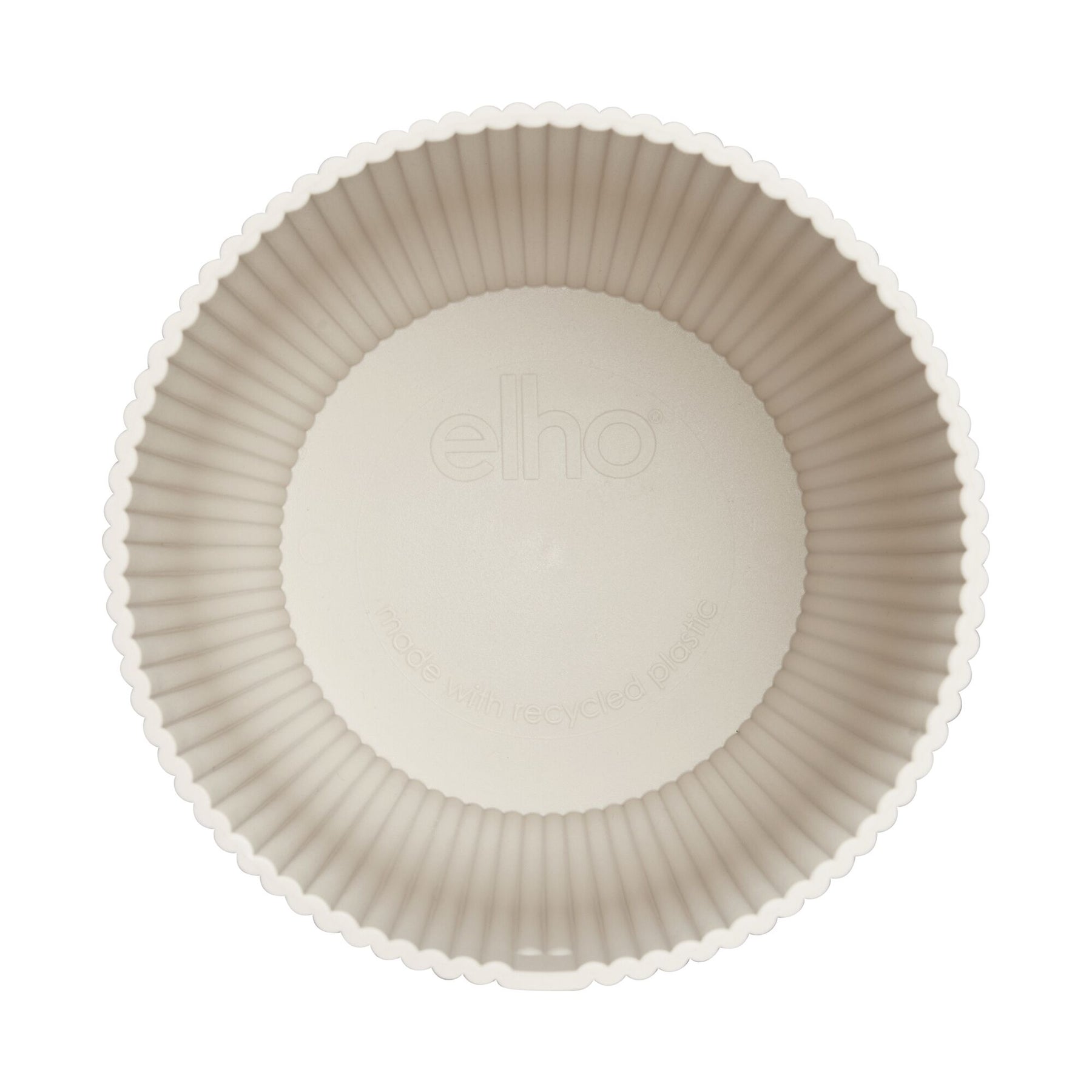  - Elho Blumentopf Vibes fold rund leinenweiß - Innenblumentöpfe und Übertopf