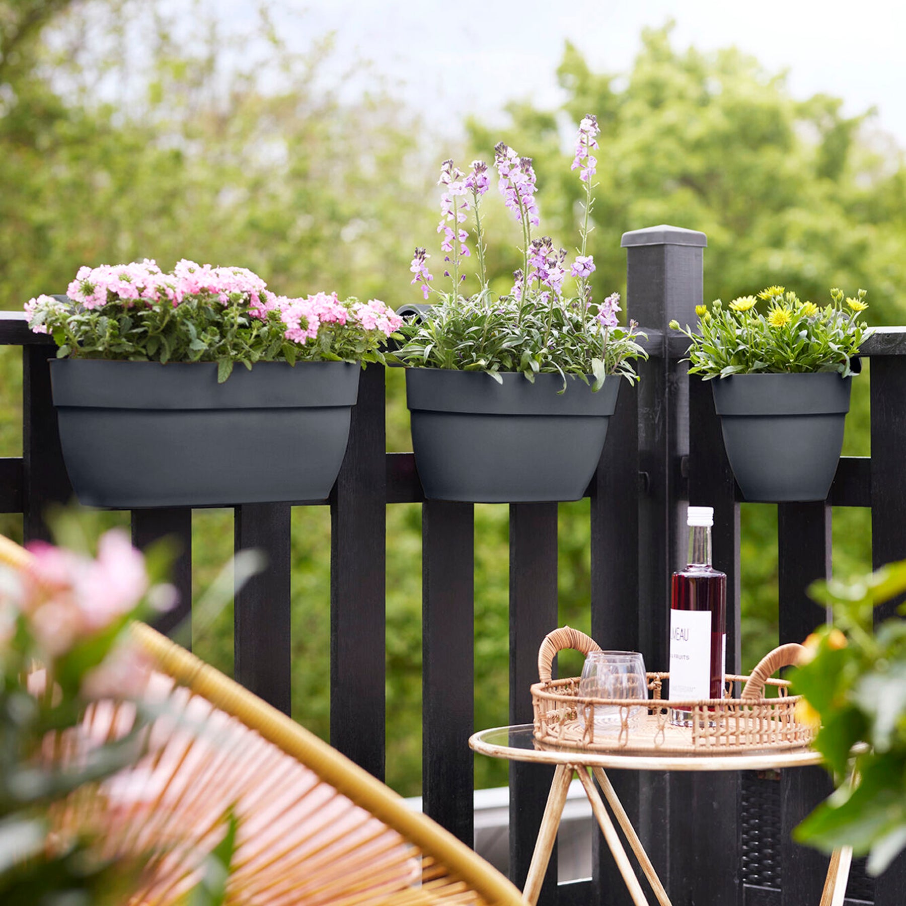 Balkonkasten vibia campana easy hanger large anthrazit