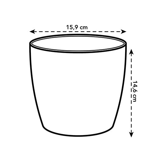 Elho Blumentopf Brussels rund anthrazit