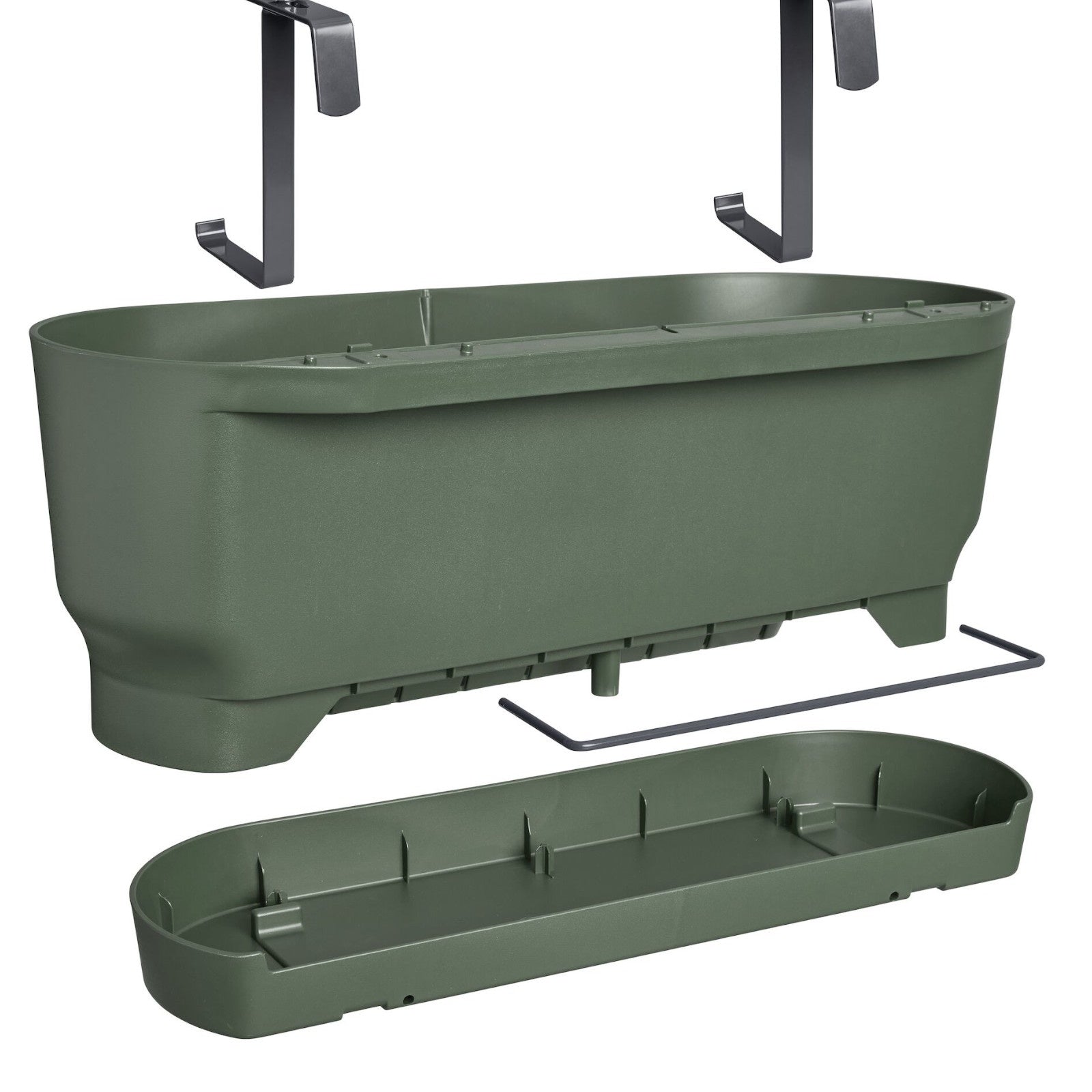 Pflanzgefäße und Blumenkästen - Elho balkonkasten Greenville easy balcony Laubgrün - 