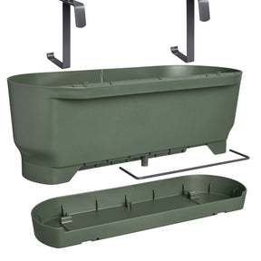 Pflanzgefäße und Blumenkästen - Elho balkonkasten Greenville easy balcony Laubgrün - 