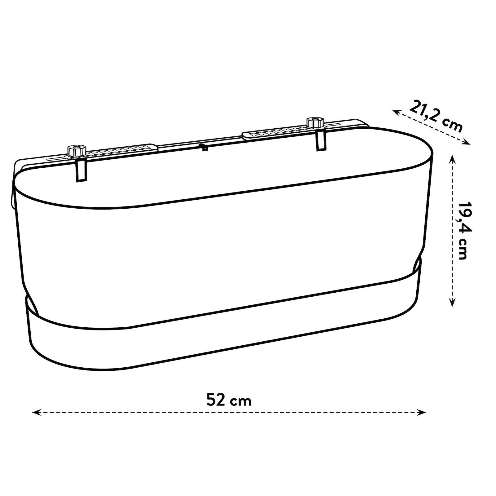 Verkauf Elho balkonkasten Greenville easy balcony Laubgrün
