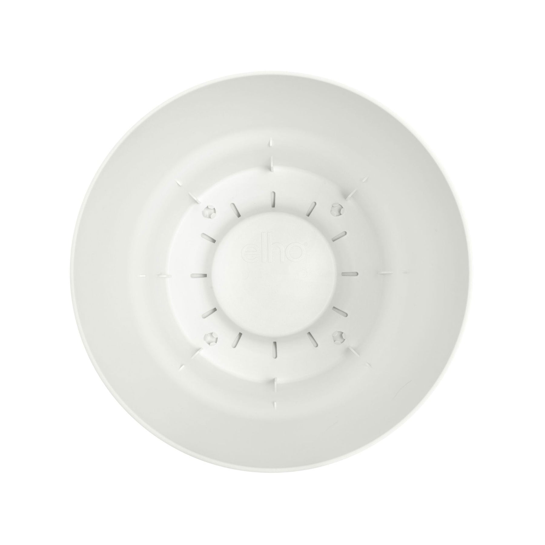 Elho Greenville-Blumentopf, rund, weiß - Pflanzgefäß Outdoor