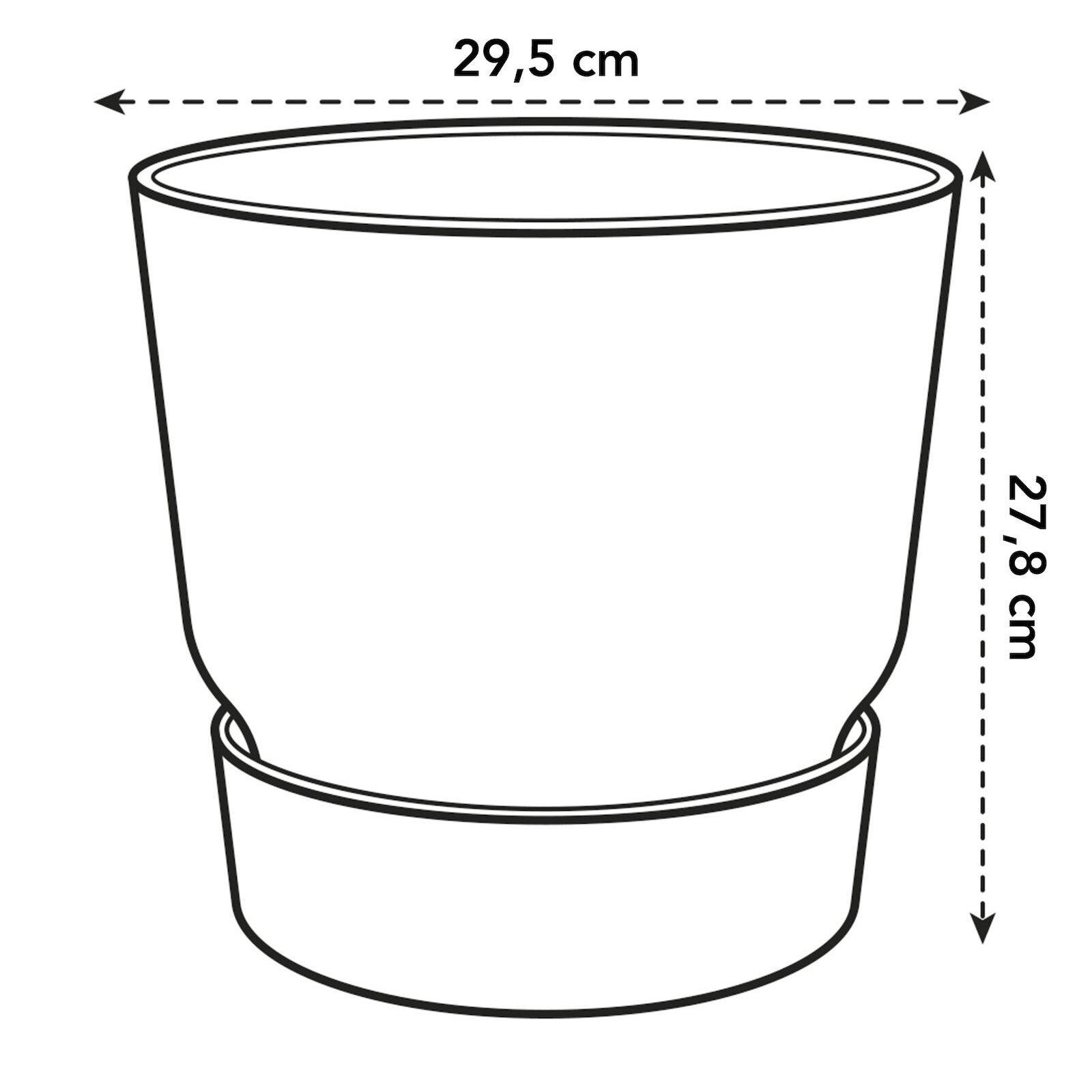 Elho Greenville-Blumentopf, rund, weiß - Pflanzgefäß Outdoor