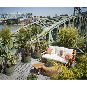 Elho Greenville-Blumentopf, rund, grün - Pflanzgefäß Outdoor