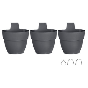 Elho Vertikaler Garten 'Vibia Campana', rund - Pflanzgefäß Outdoor Anthrazit (x3)